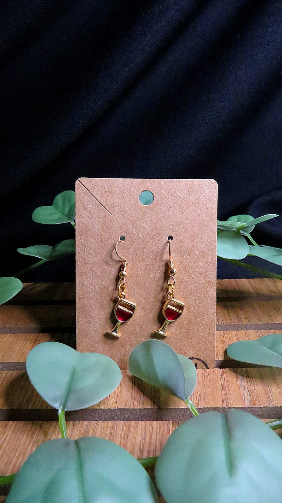 Earrings wine